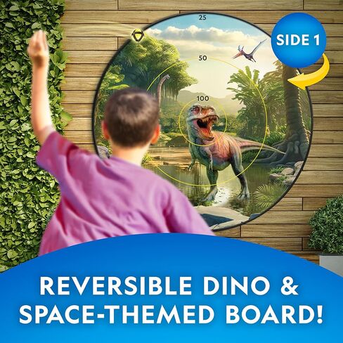 National Geographic Dart Board for Kids - Dart Ball Game Set with Lightweight 28" Reversible Dartboard and Sticky Balls in 4 Colors, Indoor Games for Kids, Kids Darts Game, Kids Dart Board in Kuwait