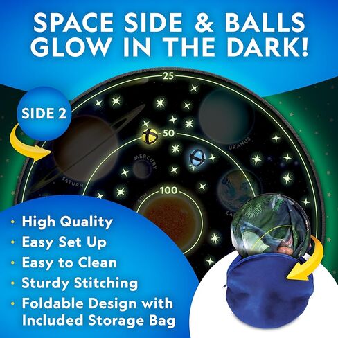 National Geographic Dart Board for Kids - Dart Ball Game Set with Lightweight 28" Reversible Dartboard and Sticky Balls in 4 Colors, Indoor Games for Kids, Kids Darts Game, Kids Dart Board in Kuwait