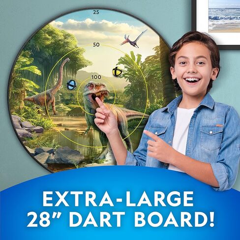 National Geographic Dart Board for Kids - Dart Ball Game Set with Lightweight 28" Reversible Dartboard and Sticky Balls in 4 Colors, Indoor Games for Kids, Kids Darts Game, Kids Dart Board in Kuwait