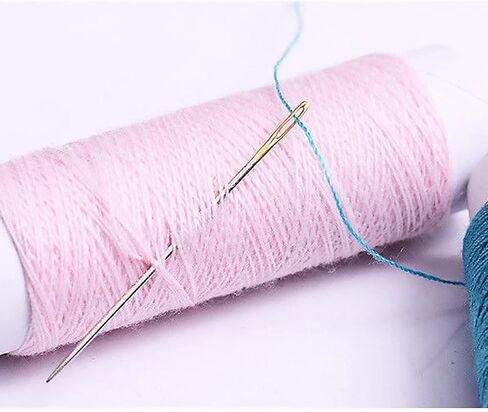 إبرة خياطة يدوية عين كبيرة - إبر خياطة ياوال عين كبيرة، إبرة غرز متقاطعة، إبر جلدية للخياطة اليدوية، إبر حادة كبيرة للعين مع علبة إبرة خشبية، تخزين إبرة التطريز in Kuwait