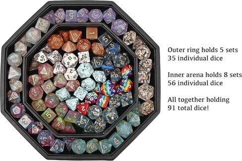 Forged Dice Co. Dice Tray Arena المتداول وصينية التخزين المتوافقة مع أي لعبة النرد، D&D وRPG Gaming (وردي) in Kuwait