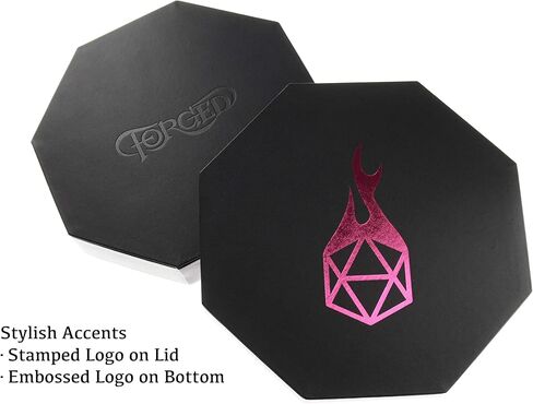 Forged Dice Co. Dice Tray Arena المتداول وصينية التخزين المتوافقة مع أي لعبة النرد، D&D وRPG Gaming (وردي) in Kuwait