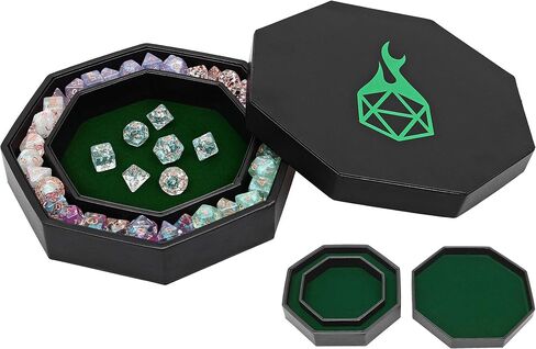 Forged Dice Co. Dice Tray Arena المتداول وصينية التخزين المتوافقة مع أي لعبة النرد، D&D وRPG Gaming (وردي) in Kuwait