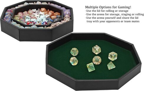 Forged Dice Co. Dice Tray Arena المتداول وصينية التخزين المتوافقة مع أي لعبة النرد، D&D وRPG Gaming (وردي) in Kuwait