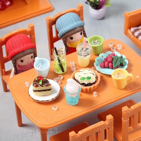 Waydress Fakes Miniature Clear Plastic Ice Cubes for Dollhouse Cups Sprinkle Decorations Fake Cake Dessert Beer Drinks Dollhouse Kitchen Food Accessories (100 g) in Kuwait