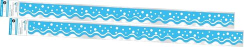 Barker Creek Double-Sided Scalloped Border 2-Pack, Happy Cherry, Trim Out Bulletin Boards and Create Colorful Displays with 78' of Designer Double-Sided Border, 2.25" x 78' (3696) in Saudi Arabia