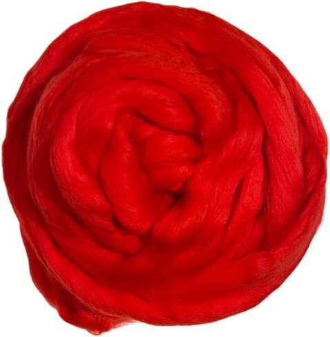 Happy Classy 1 أونصة / 28.34 جرامًا من الصوف الممشط المصبوغ الطبيعي الفاخر باللون الأحمر الفاتح in Kuwait