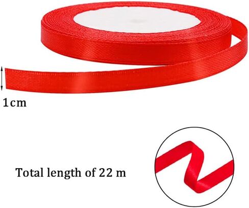 4 أشرطة أشرطة بطول 100 ياردة وعرض 10 مم لتغليف هدايا الحفلات وتزيينها، ذهبي، فضي، أحمر، أخضر in Kuwait