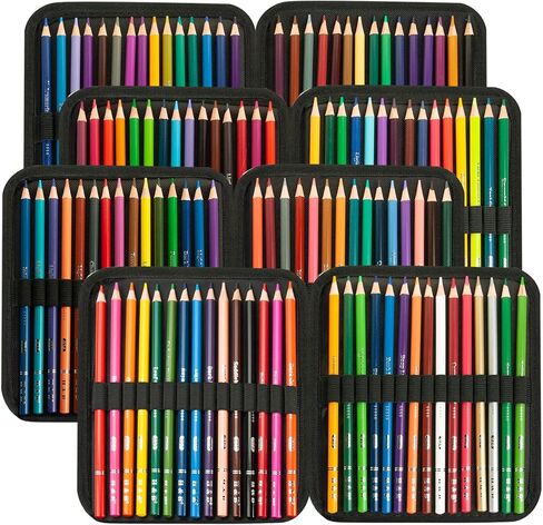 مجموعة أقلام رصاص ملونة 180 من YYWANGART، قلم رصاص ملون لكتب التلوين للبالغين، حقيبة سفر بسحاب، قلم رصاص أساسي ناعم لرسم وتظليل الرسم in Kuwait