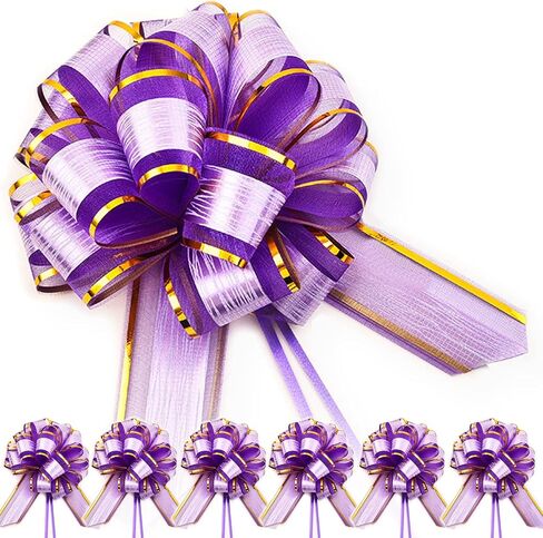 6 PCS Large Pull Bows, Gift Wrapping Bows, Gift Wrapping Ribbon Pull Bows Gift Bows for Wedding, Birthday, Christmas, Valentine's Day, Gift Baskets, Party, Presents Decor, Holiday Decor (Blue) in Kuwait