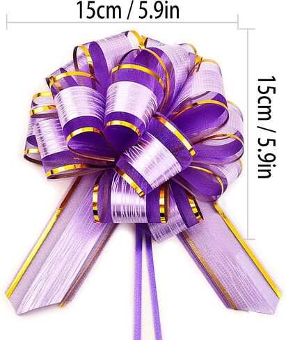 6 PCS Large Pull Bows, Gift Wrapping Bows, Gift Wrapping Ribbon Pull Bows Gift Bows for Wedding, Birthday, Christmas, Valentine's Day, Gift Baskets, Party, Presents Decor, Holiday Decor (Blue) in Kuwait