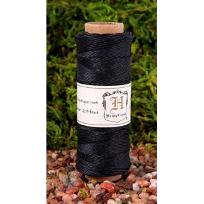 Hemptique 100% Natural Hemp Cord Single Spool - 205ft ~ 62.5m Hemp String Spool - Crafters Number 1 Choice - .5mm Cord Thread for Jewelry Making, Macramé, Scrapbooking, & More - Natural