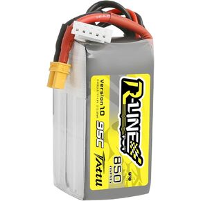 TATTU R-Line 850mAh 14.8V 95C 4S LiPo Battery Pack with XT30 Plug(2 Pcs)