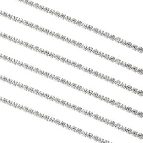 PATIKIL 11 Yard/10m Crystal Rhinestone Close Chain Trim, 2mm Trimming Claw Chain String for Crafts Jewelry DIY Sewing, White