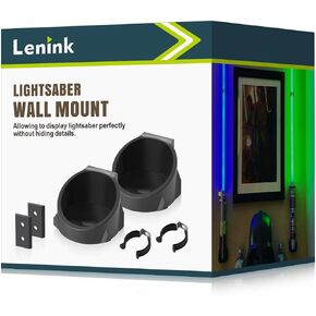 Lenink 2 Pack Lightsaber Wall Mount, Lightsaber Holder Rack Compatible with Galaxy’s Edge Lightsabers and Most Lightsaber (Black) in Kuwait