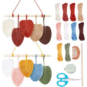 freebloss 2 مجموعة macrame ليف الجدار شنقا ديكور 10 ألوان القطن الحبال macrame عدة مع تعليمات macrame جدار نسيج لغرفة النوم هدية عيد ميلاد in Saudi Arabia