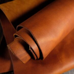 Finished Genuine Leather Sheets Thickness 1.5mm to 1.8mm (Bourbon Brown 10"x10") in Saudi Arabia