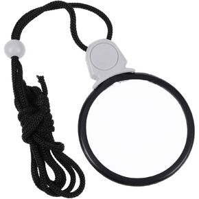 Alipis Necklace Magnifier Magnifying Glass Hanging Loupe Monocle Lens Magnifier Pendant for Book Newspapers Map Reading in Kuwait