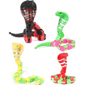 The Cobra 18 Links Wacky Tracks Snap and Click Fidget Toys, Fidget Chain Bracelet Finger Sensory Toys, Snake Jigsaw Puzzle Toys for Kids Stress Relief, Party Bag Fillers, Party Favours, Random 4pcs in Kuwait