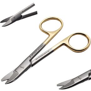 Dental Crown Collar cutting scissors 4.25" curved for thin metal plastic rubber sheet cutting scissors art n craft