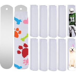 10 أزواج فارغة بيضاء التسامي الجوارب فارغة للطباعة الجوارب الرياضية مع 2 قطعة صبغ التسامي الجورب Jig المعدنية صبغ التسامي الرقصة للمراهقين الكبار DIY الجوارب شخصية, أبيض, Uncertainly in Kuwait