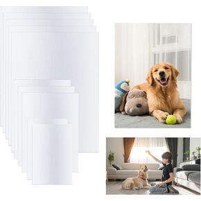 10 قطع فارغة من الالومنيوم مقاس 8 × 12/6 × 8/4 × 6 انش، لافتات معدنية فارغة ذاتية الصنع بسمك 0.45 ملم من الالومنيوم الابيض للصور العائلية والغرفة وديكور المكتب in Kuwait