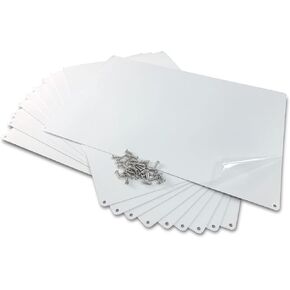 Sublimation Aluminum Blanks Metal Signs Pearled White 8X12X0.018 inch for Heat Transfer Printing DIY Photo Crafts with Screws for Mounting Pack of 10 (200 X 300 X 0.45mm)