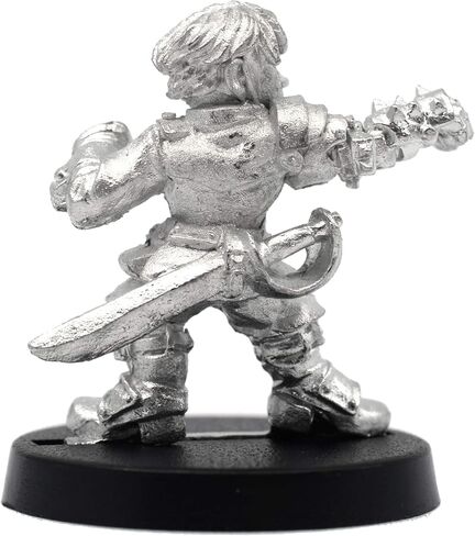Stonehaven Miniatures Female Dwarven Mechanist Miniature Figure, 100% Pewter Metal - 24mm Tall - (for 28mm Scale Table Top War Games) - Made in USA in Saudi Arabia