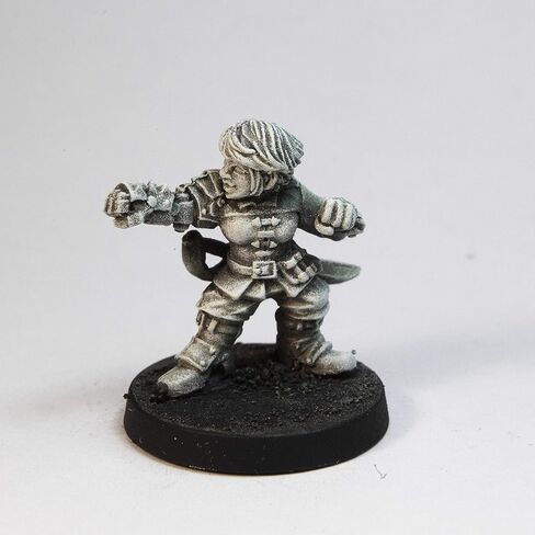 Stonehaven Miniatures Female Dwarven Mechanist Miniature Figure, 100% Pewter Metal - 24mm Tall - (for 28mm Scale Table Top War Games) - Made in USA in Saudi Arabia