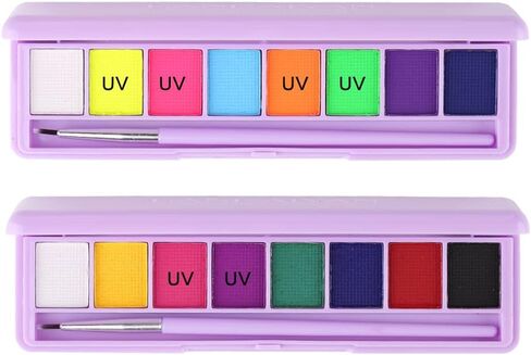 لوحة طلاء الجسم من Mrettick، 16 لونًا، لوحة مكياج احترافية غير سامة، طلاء الوجه والجسم للحفلات، والهالوين، والمسرح، والحفلات التنكرية in Kuwait