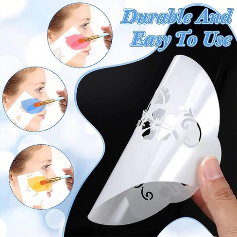 58PCS Face Paint Stencils, Face Painting Stencils Face Painting Stencils for Kids Face Paint Stencils Reusable Face Paint Stencils for Kids Stencils for Face Painting Face Stencils Face Paint Stencil in Kuwait