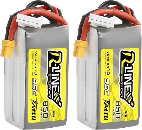 TATTU R-Line 850mAh 14.8V 95C 4S LiPo Battery Pack with XT30 Plug(2 Pcs) in Saudi Arabia
