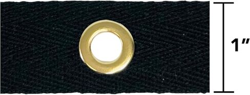 Expo International 5 Yards of Birdie Finish Grommet Eyelet Tape Trim, Black/Gold in Saudi Arabia