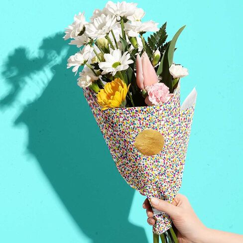 ألوان قوس قزح - قصاصات ورق - 12 ورقة، 20 بوصة × 29 بوصة - مناديل ورقية مطبوعة إيطالية لسلة هدايا ديكوباج وحقيبة هدايا وحرف الحفلات (حلويات) in Kuwait