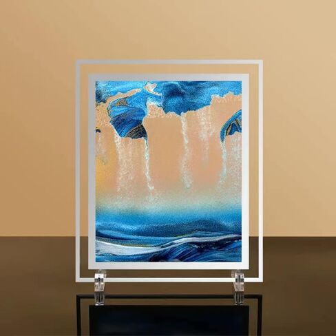 كونغ لام الرمال الفن السائل فقاعات الصور المتحركة الرملي الزجاج الرملي صورة ديكور المنزل مكتب لعب تهدئة هدية عظيمة in Kuwait