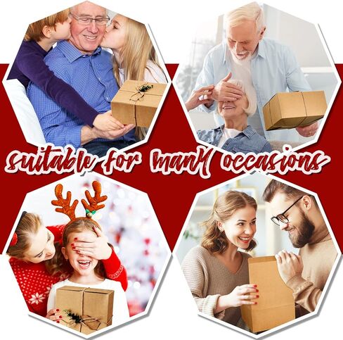 Crtiin 8 pack Gift Box Set 8 Bridesmaid Proposal Box 8 Wedding Gift Kraft Paper Tag 8 Eucalyptus 120g Leaves Paper Shred Filler 1 Rope for Valentine Birthday(8 x 8 x 4 Inch,Green, Ivory) in Kuwait