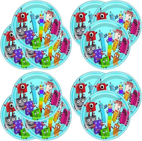 30pcs Number blocks Plates Party Supplies For Number blocks Theme Party Decoration in Saudi Arabia