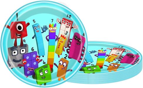 30pcs Number blocks Plates Party Supplies For Number blocks Theme Party Decoration in Saudi Arabia