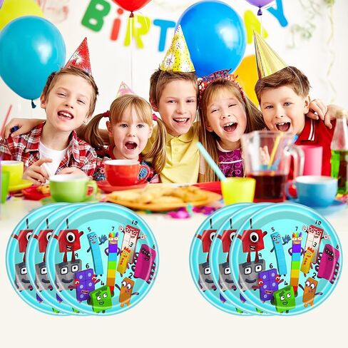 30pcs Number blocks Plates Party Supplies For Number blocks Theme Party Decoration in Saudi Arabia