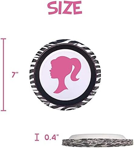 Valentina Buck 24 counts Girl Party Plates for Babi Plates Birthday Plate 7 Inch 9 Inch, Cake Paper Dessert Set Birthday Party Supplies Decorations in Kuwait