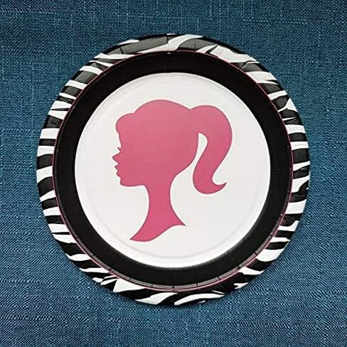 Valentina Buck 24 counts Girl Party Plates for Babi Plates Birthday Plate 7 Inch 9 Inch, Cake Paper Dessert Set Birthday Party Supplies Decorations in Kuwait