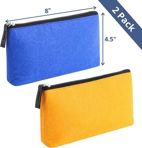 Mr. Pen- Pencil Case, Pencil Pouch, 3 Pc, Black Felt, Small Pencil Case, Pencil pouch Small, Pen Case, Pen Bag, Office Supplies, Canvas Pencil Case, Pencil Bags, Pen Pouch, Pencil Pouches with Zipper in Kuwait