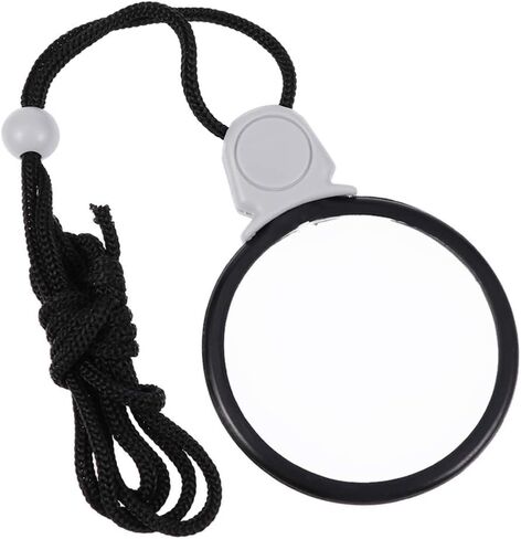 قلادة مكبرة من اليبيس، عدسة مكبرة معلقة احادية العدسة لقراءة الكتب والصحف والخرائط in Kuwait