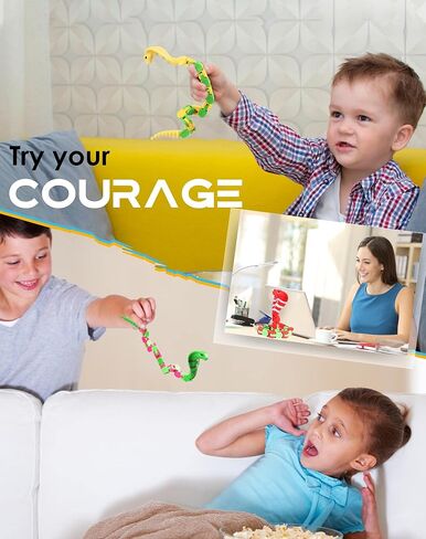 ألعاب Cobra 18 Links Wacky Tracks Snap and Click Fidget Toys، ألعاب حسية لأصابع الأصابع، ألعاب أحجية الصور المقطوعة على شكل ثعبان لتخفيف التوتر للأطفال، حشو حقائب الحفلات، هدايا الحفلات، 4 قطع عشوائية in Kuwait