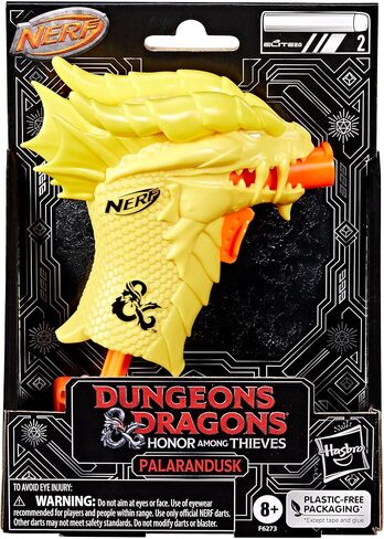 مسدس NERF MicroShots Dungeons & Dragons Palarandusk Blaster، 2 سهام Elite 2.0، ألعاب خارجية للأطفال، ألعاب D&D Blaster للأعمار من 8 سنوات فما فوق in Saudi Arabia