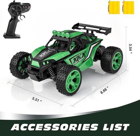 سيارة تيكنوك RC للأطفال، 2.4 جيجا هرتز 20 كم/ساعة عالية السرعة مع جهاز تحكم عن بعد، 1:18 2WD سيارة سباق للطرق الوعرة مع بطاريتين قابلتين للشحن لمدة 60 دقيقة من اللعب، هدية رائعة للأولاد والبنات (أزرق) in Kuwait