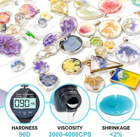 JANCHUN Clear UV Resin kit - Upgraded 300g Ultraviolet UV Resin Glue Hard Type, Low Odor, Fast Curing UV Epoxy Resin Color Pigment for Jewelry Making kit, DIY Crafts Resin Molds Coating and Beginners in Kuwait