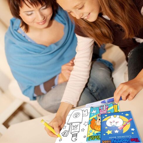 مجموعة كتب تلوين الأسنان من آرت كرياتيفيتي للأطفال - 12 مجموعة - تحتوي كل مجموعة على كتاب ملون صغير و4 أقلام تلوين - هدايا ممتعة لحفلات أعياد الميلاد، مستلزمات حفلات النوم، فكرة هدية رائعة للأولاد والبنات in Saudi Arabia