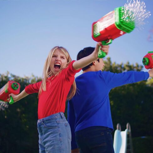Miraculous Ladybug - Ultimate Bubble Blaster, 80 Holes Automatic Bubble Machine for Kids with Colorful Lights, Bubble Solution and Replacement Head, Bubble Blower for Kids Summer Activities (Wyncor) in Saudi Arabia