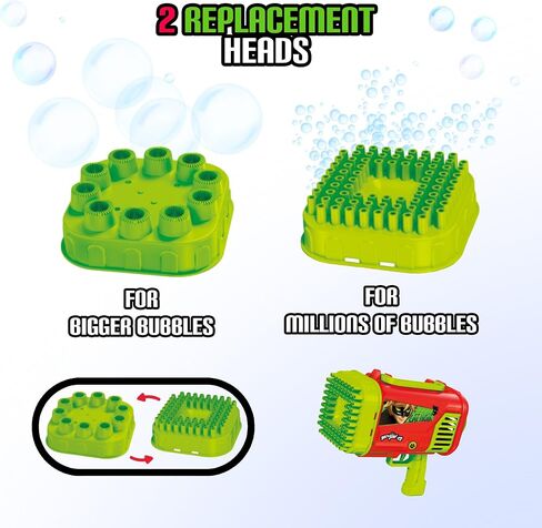 Miraculous Ladybug - Ultimate Bubble Blaster, 80 Holes Automatic Bubble Machine for Kids with Colorful Lights, Bubble Solution and Replacement Head, Bubble Blower for Kids Summer Activities (Wyncor) in Saudi Arabia